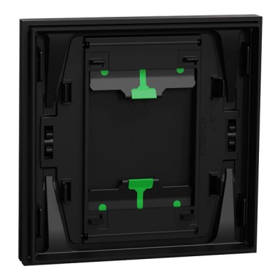 Schneider Odace Intégral - enjoliveur et plaque - pour VV ou poussoir simple - Noir onyx - Réf : S949221