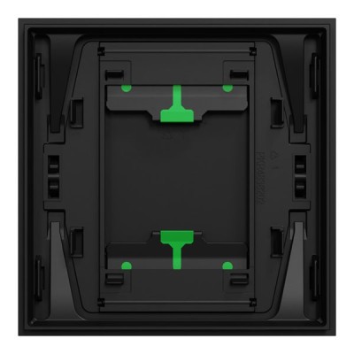 Schneider Odace Intégral - enjoliveur et plaque - pour VV ou poussoir simple - Noir onyx - Réf : S949221