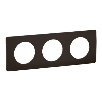 Legrand Céliane - Plaque de finition Noir Mat- 3 postes - Réf : CP0103
