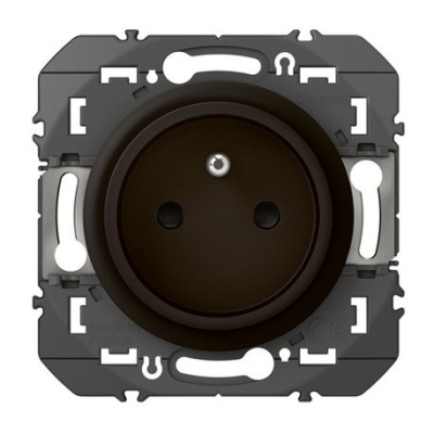 Legrand - Prise de courant easyréno 2P+T faible profondeur dooxie 16A finition noir mat - Réf : 600528