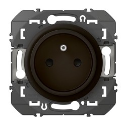 Legrand - Prise de courant easyréno 2P+T faible profondeur dooxie 16A finition noir mat - Réf : 600528