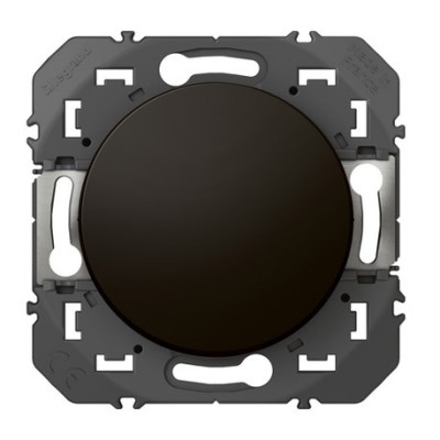 Legrand - Poussoir simple dooxie 6A 250V~ finition noir mat - Réf : 600204