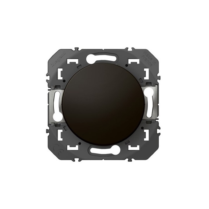 Legrand - Poussoir simple dooxie 6A 250V~ finition noir mat - Réf : 600204