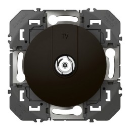 Legrand - Prise TV type F à visser dooxie finition noir mat - Réf : 600550
