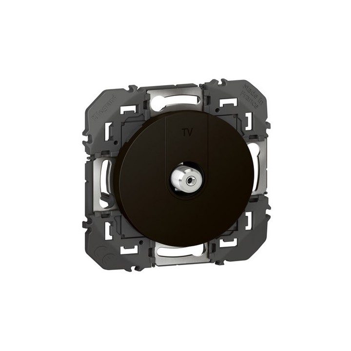 Legrand - Prise TV type F à visser dooxie finition noir mat - Réf : 600550