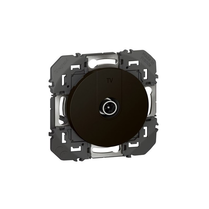 Legrand - Prise TV simple étoile blindée dooxie finition noir mat - Réf : 600551