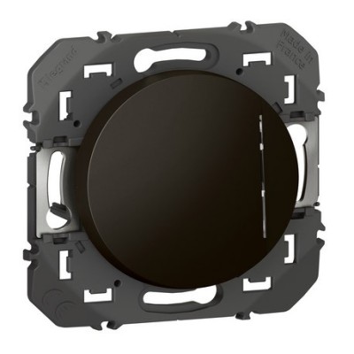 Legrand - Interrupteur ou va-et-vient Dooxie avec voyant témoin bleu 10AX 250V~ finition noir mat - Réf : 600209