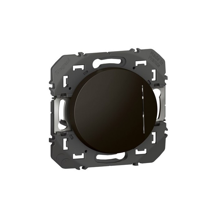 Legrand - Interrupteur ou va-et-vient Dooxie avec voyant lumineux bleu - 10AX 250V~ finition noir mat - Réf : 600211