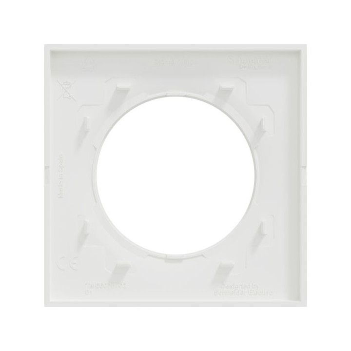 Schneider Odace Origine - plaque de finition 1 poste - couleur blanc - Réf : S929702