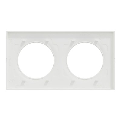 Schneider Odace Origine - plaque de finition 2 postes - couleur blanc - Réf : S929704