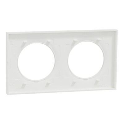 Schneider Odace Origine - plaque de finition 2 postes - couleur blanc - Réf : S929704