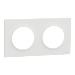 Schneider Odace Origine - plaque de finition 2 postes - couleur blanc - Réf : S929704