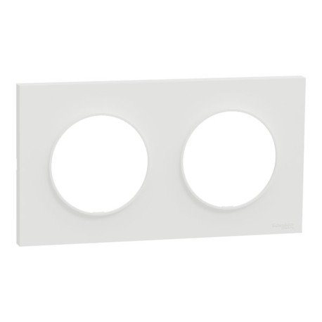 Schneider Odace Origine - plaque de finition 2 postes - couleur blanc - Réf : S929704