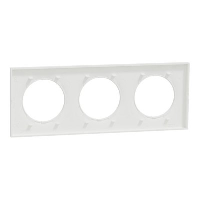 Schneider Odace Origine - plaque de finition 3 postes - couleur blanc - Réf : S929706