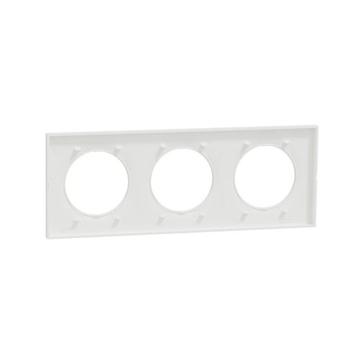 Schneider Odace Origine - plaque de finition 3 postes - couleur blanc - Réf : S929706