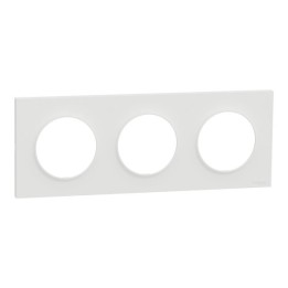 Schneider Odace Origine - plaque de finition 3 postes - couleur blanc - Réf : S929706