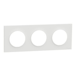 Schneider Odace Origine - plaque de finition 3 postes - couleur blanc - Réf : S929706