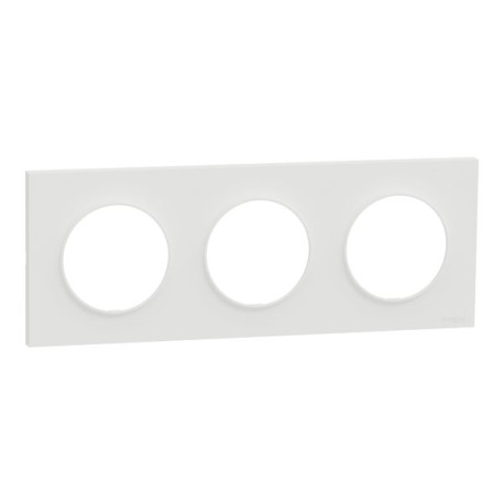 Schneider Odace Origine - plaque de finition 3 postes - couleur blanc - Réf : S929706