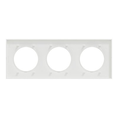 Schneider Odace Origine - plaque de finition 3 postes - couleur blanc - Réf : S929706