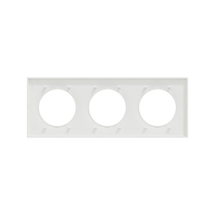 Schneider Odace Origine - plaque de finition 3 postes - couleur blanc - Réf : S929706