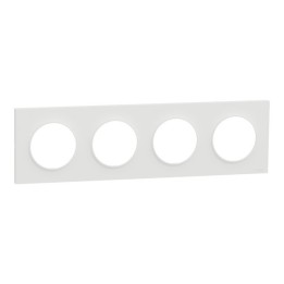 Schneider Odace Origine - plaque de finition 4 postes - couleur blanc - Réf : S929708