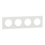 Schneider Odace Origine - plaque de finition 4 postes - couleur blanc - Réf : S929708