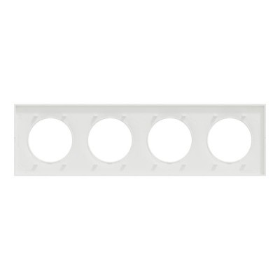 Schneider Odace Origine - plaque de finition 4 postes - couleur blanc - Réf : S929708