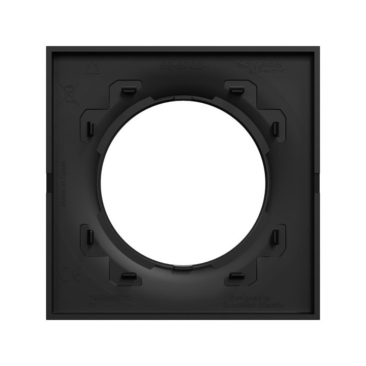 Schneider Odace Origine - plaque de finition 1 poste - couleur noir - Réf : S949702