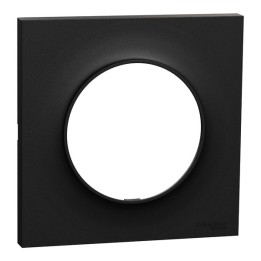 Schneider Odace Origine - plaque de finition 1 poste - couleur noir - Réf : S949702