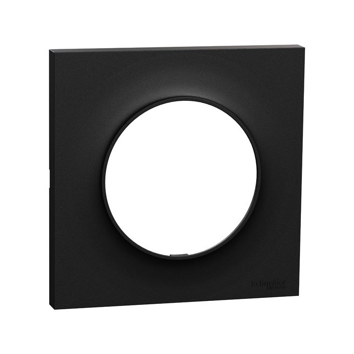 Schneider Odace Origine - plaque de finition 1 poste - couleur noir - Réf : S949702