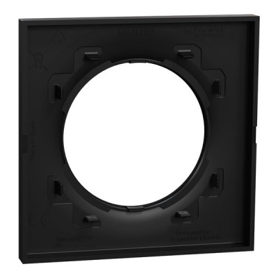 Schneider Odace Origine - plaque de finition 1 poste - couleur noir - Réf : S949702