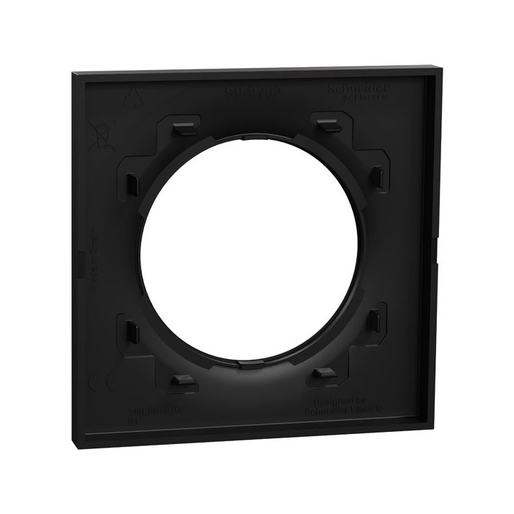 Schneider Odace Origine - plaque de finition 1 poste - couleur noir - Réf : S949702