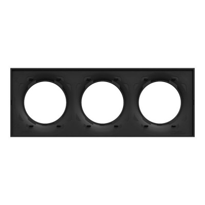 Schneider Odace Origine - plaque de finition 3 postes - couleur noir - Réf : S949706