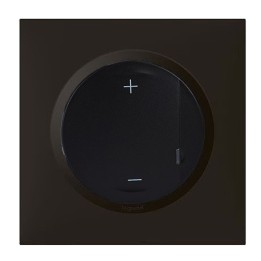 Legrand - Interrupteur variateur universel Dooxie + Plaque de finition - 2 fils sans neutre 125W LED - Noir mat - Réf: 600260A-P