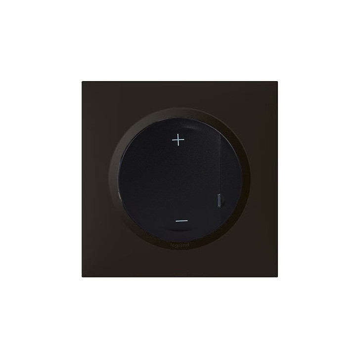 Legrand - Interrupteur variateur universel Dooxie + Plaque de finition - 2 fils sans neutre 125W LED - Noir mat - Réf: 600260A-P