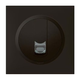 Legrand - Prise blindée RJ45 cat6 STP Dooxie avec Plaque de finition carrée - Finition noir mat - Réf : 600575-P