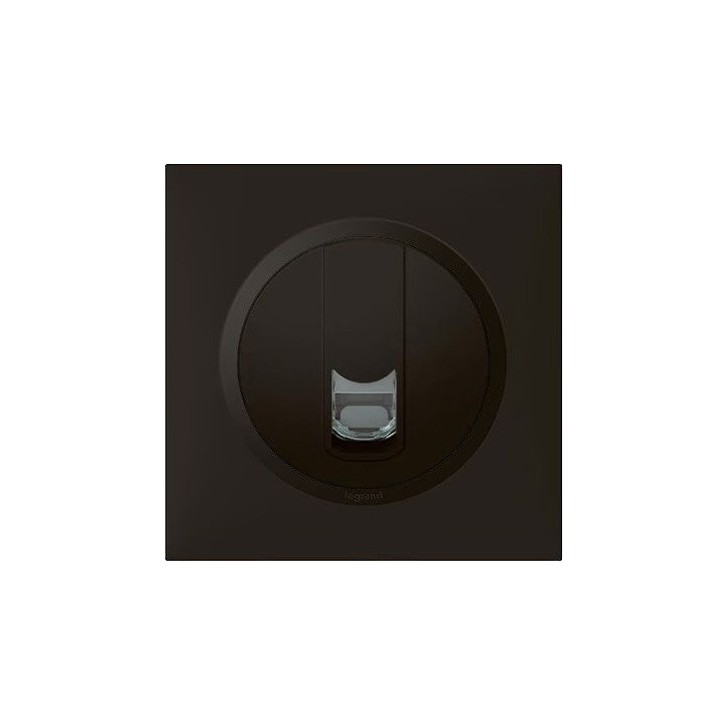 Legrand - Prise blindée RJ45 cat6 STP Dooxie avec Plaque de finition carrée - Finition noir mat - Réf : 600575-P