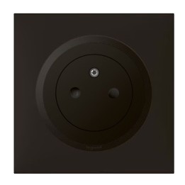 Legrand - Prise de courant 2P+T Surface Dooxie 16A avec Plaque de finition carrée - Finition noir mat - Réf : 600535-P