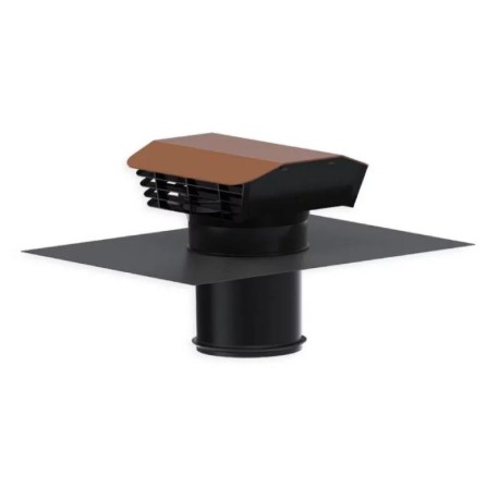 S&P - Chapeau de toiture plastique CT2 150/160P - Couleur tuile - Réf : 872012