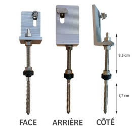 IZIPV - Fixations pour toiture bac acier /tôle/ fibrociment - Vis à double filetage M10x200  - Réf : IZI380064V3
