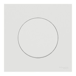 Schneider Odace - va-et-vient ou poussoir avec plaque de finition - 10AX - blanc craie - Réf : S920204-P