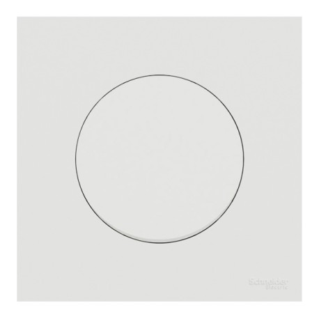Schneider Odace - va-et-vient ou poussoir avec plaque de finition - 10AX - blanc craie - Réf : S920204-P