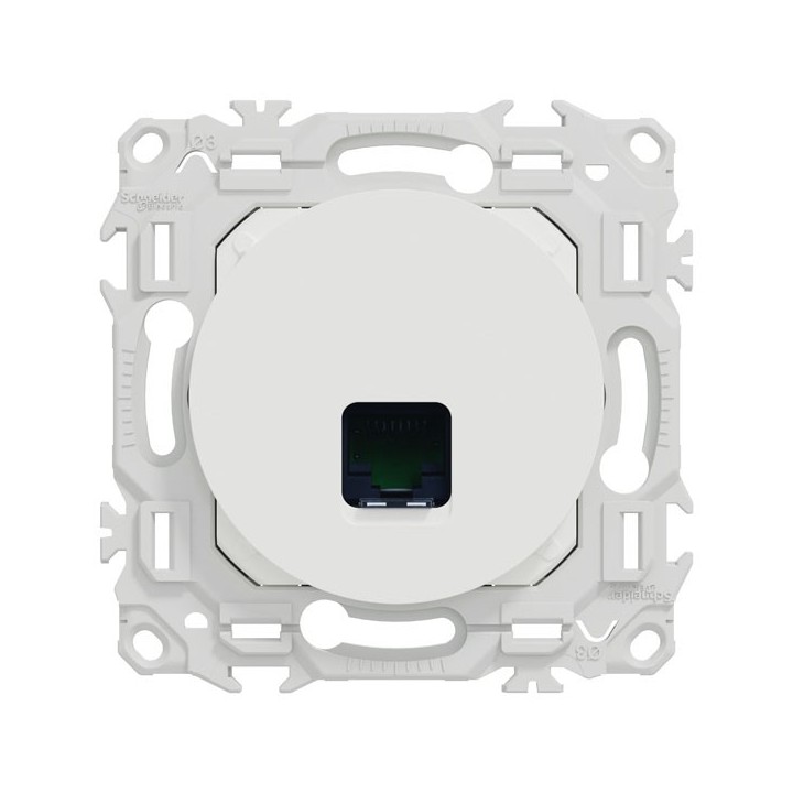 Schneider Odace - prise RJ45 - Cat6 UTP grade 1 à 2 - blanc craie - Réf : S920475