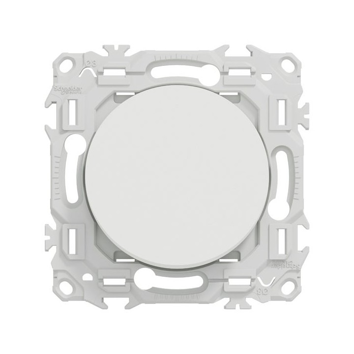 Schneider Odace - va-et-vient ou poussoir - 10AX - blanc craie - Réf : S920204
