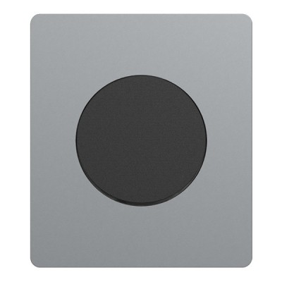 Schneider Odace - va-et-vient ou poussoir noir onyx - 10AX - avec plaque titane Architecte - Réf : S940204-PA