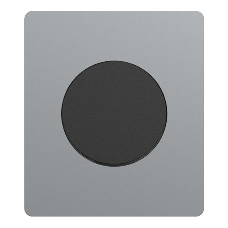 Schneider Odace - va-et-vient ou poussoir noir onyx - 10AX - avec plaque titane Architecte - Réf : S940204-PA