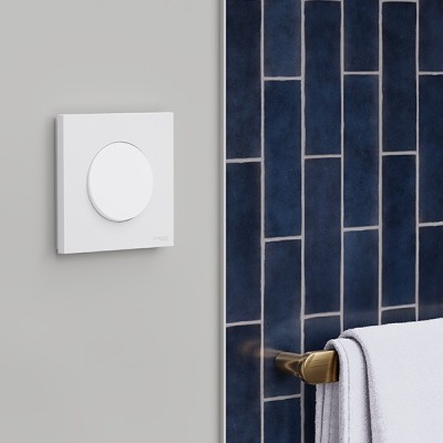 Schneider Odace - va-et-vient ou poussoir avec plaque de finition - 10AX - blanc craie - Réf : S920204-P