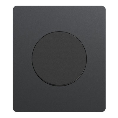 Schneider Odace - va-et-vient ou poussoir noir onyx - 10AX - avec plaque perle noir Architecte - Réf : S940204-PA2