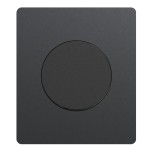 Schneider Odace - va-et-vient ou poussoir noir onyx - 10AX - avec plaque perle noir Architecte - Réf : S940204-PA2