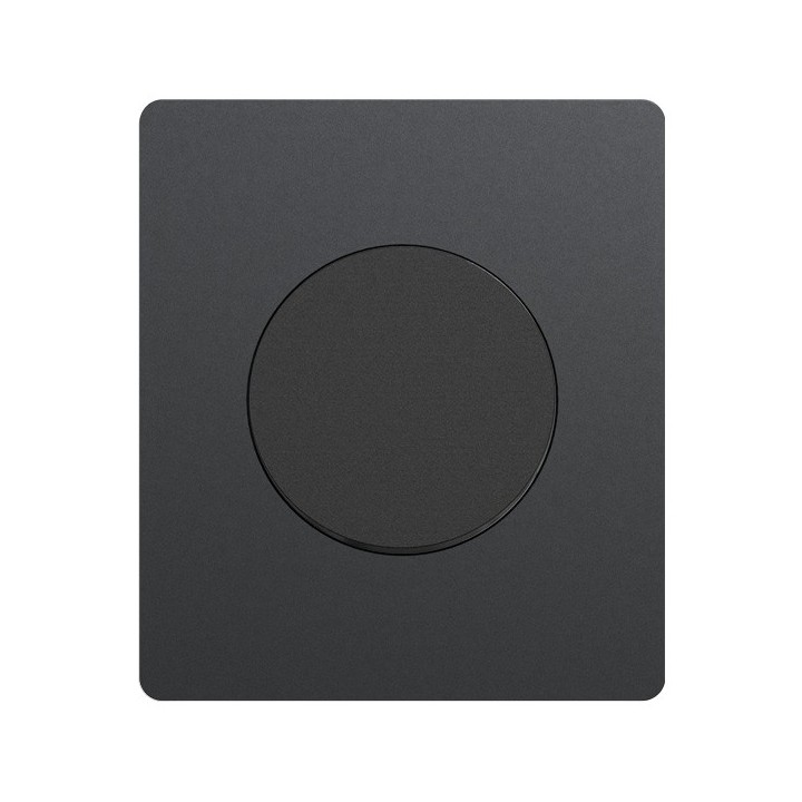 Schneider Odace - va-et-vient ou poussoir noir onyx - 10AX - avec plaque perle noir Architecte - Réf : S940204-PA2